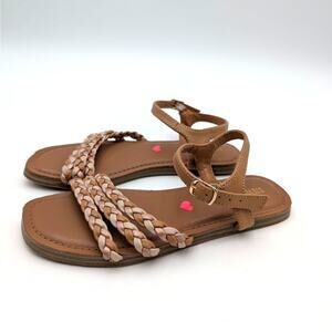 Steve Madden Jgeorjia Ankle Strap Sandals Kids' Cognac Multi Size US2 EU17